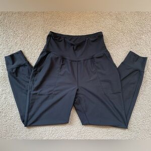 old navy active - black fitted jogger leggings